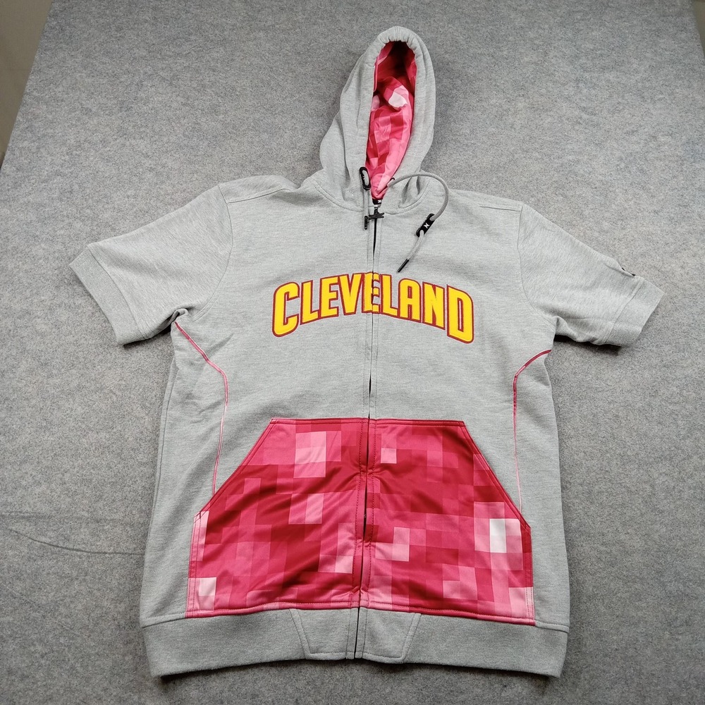 Cleveland Cavaliers Sweatshirt‎ Mens Large NBA Basketball Zipway Short Sleeve